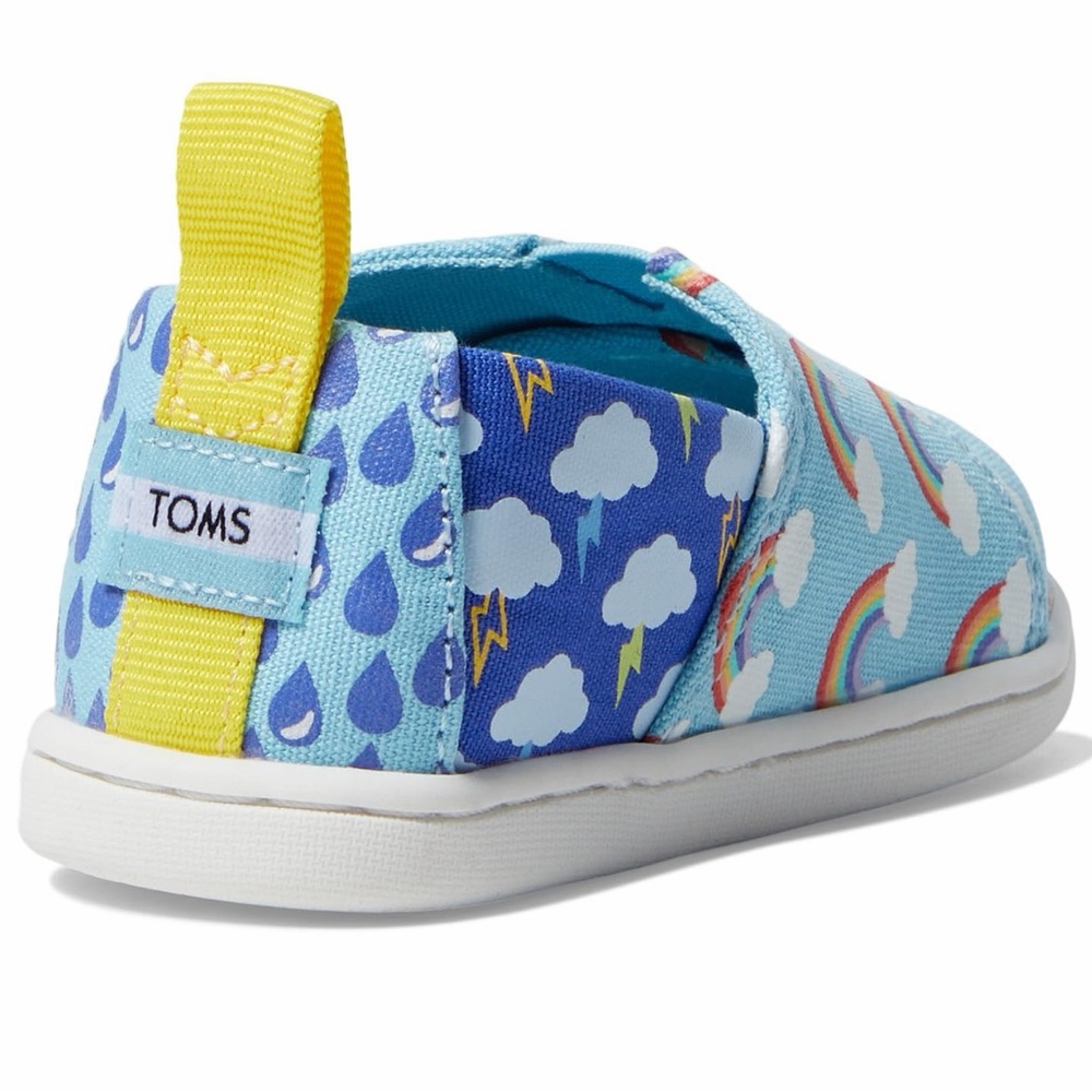New TOMS Toddler Girl’s Blue Glow in the Dark Tiny Alpargata US Size 4C - Picture 2 of 9